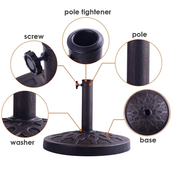 Costway 17.5'' Umbrella Base Stand