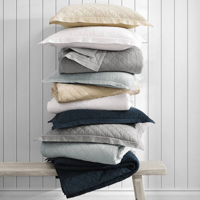 HiEnd Accents Diamond Pattern Linen Cotton Quilt, 1PC