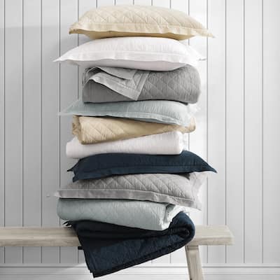 HiEnd Accents Diamond Pattern Linen Cotton Quilt, 1PC