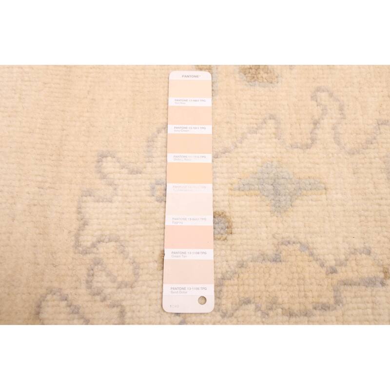 ECARPETGALLERY Hand-knotted Modern Oushak Ivory Wool Rug - 7'9 x 10'1