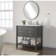 preview thumbnail 18 of 63, Monterey 37-inch Farmhouse Marble Solid Wood Bathroom Vanity Grey