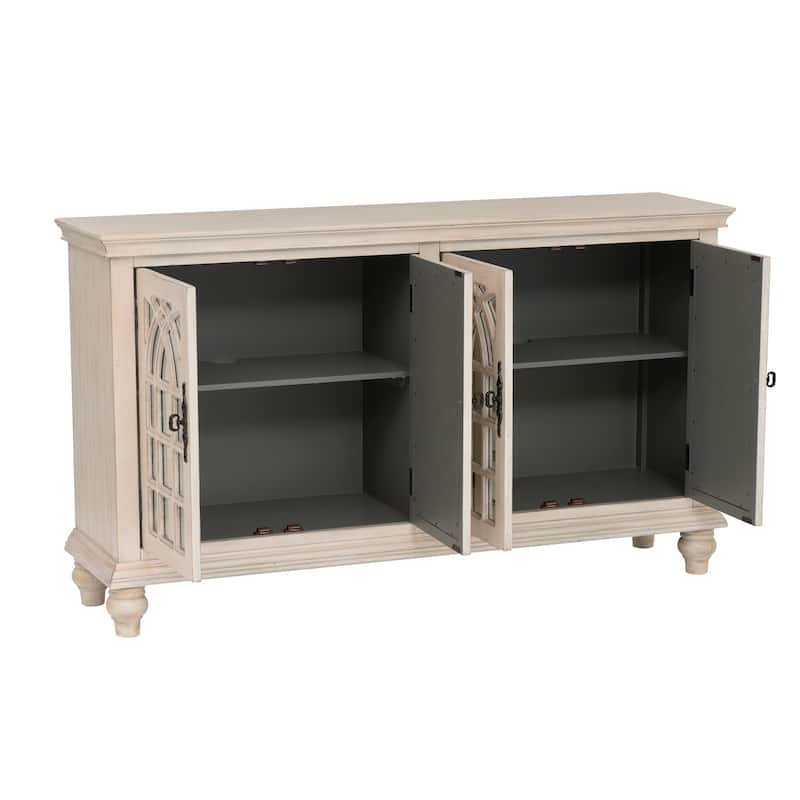 Berkshire 4 Door Mirrored Credenza Cream