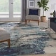 preview thumbnail 35 of 143, Nourison Modern Abstract Sublime Area Rug Ivory/Blue - Rectangle - 10' x 14'