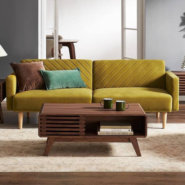 slide 8 of 7, Mopio Ensley Mid-Century Modern Coffee Table with dual side storage, Centerpiece for your living room Walnut - MDF/Laminate