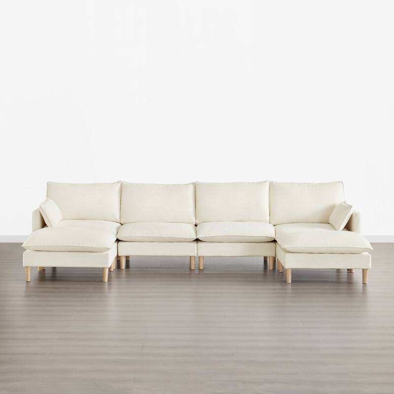 Spruce & Spring Oversized Couch Modular Sectional Sofa for Living Room