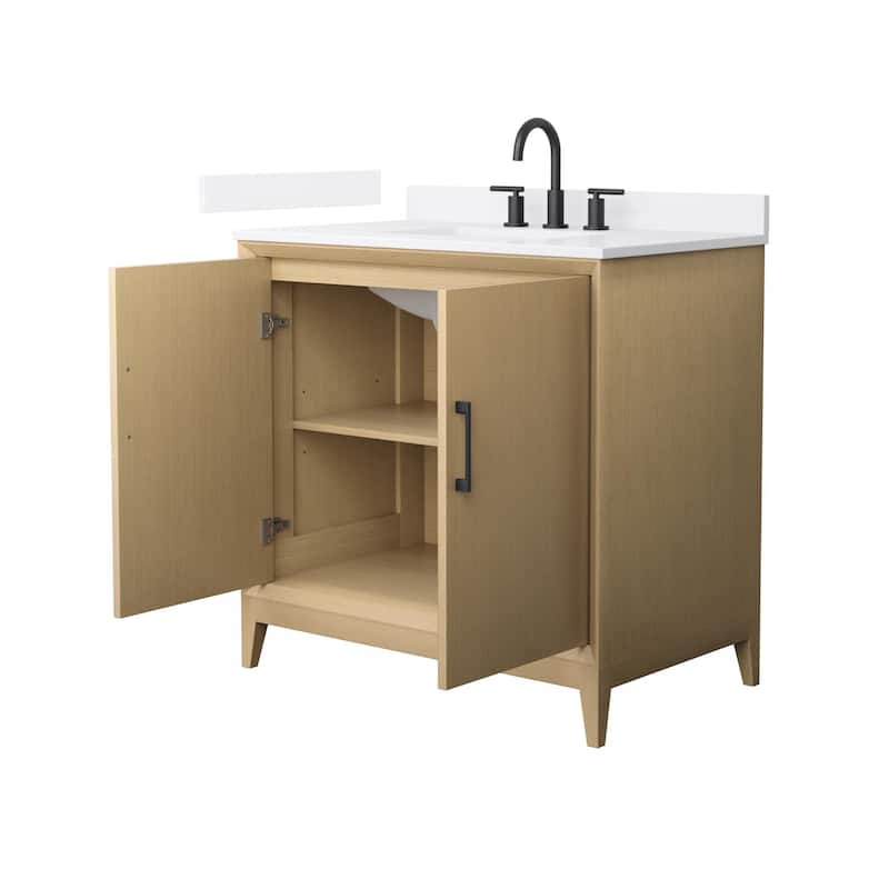 Wyndham Collection WCH7575-36S-QTZ-US3MXX Janna 36" Free Standing