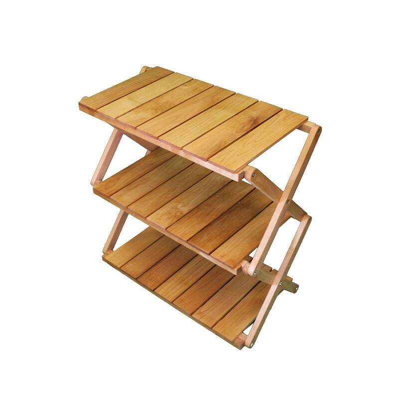 Natural Alder Multi-Use 3-Tier Folding Rack