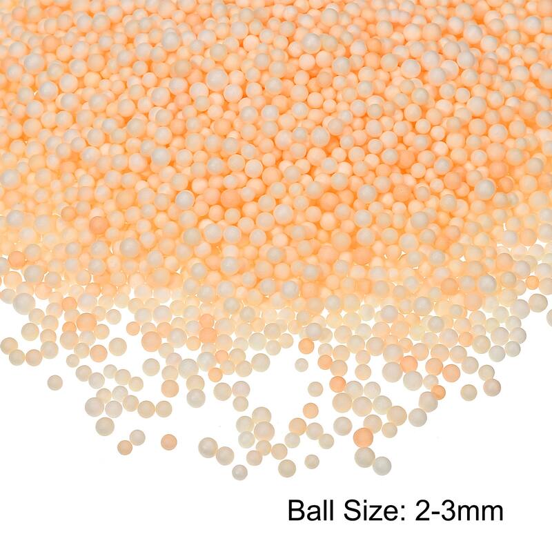 Foam Beads Foam Balls for DIY Craft Decoration, 1 Pack Approx 4000pcs - Orange - 2-3mm