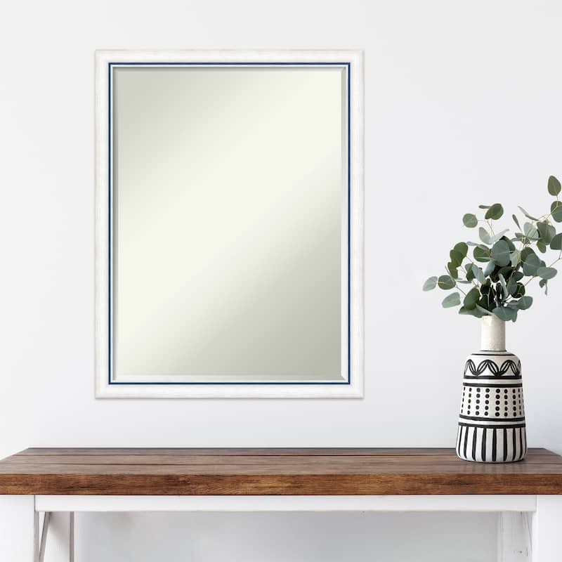 Morgan Half-Inch-Bevel Wood Framed Wall Mirror - Glass Size 18x24