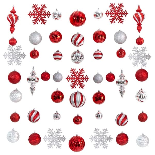 slide 2 of 3, Holiday Deluxe Shatterproof 81 Count Christmas Tree Ornament Box Set - 3.5