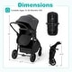 preview thumbnail 12 of 15, Babyjoy 2 in 1 Baby Stroller Folding High Landscape Pushchair with - See Details