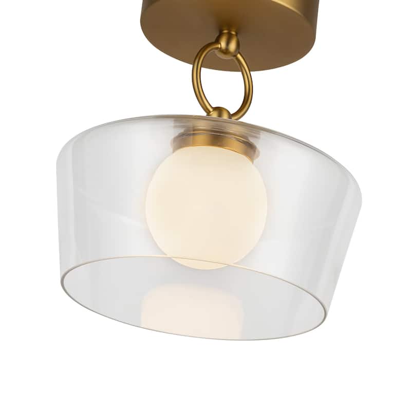 Alora Lighting SF443308-UNV Leota 8" Wide LED Semi-Flush Ceiling