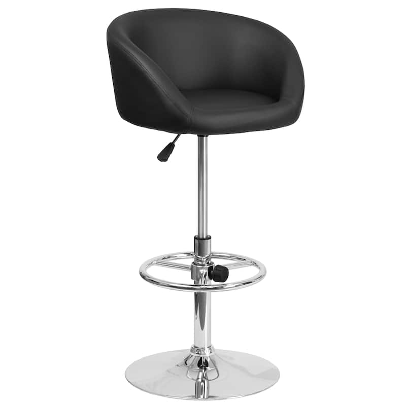 Contemporary Adjustable Height Barstool - 21"W x 18.5"D x 32.5" - 41"H