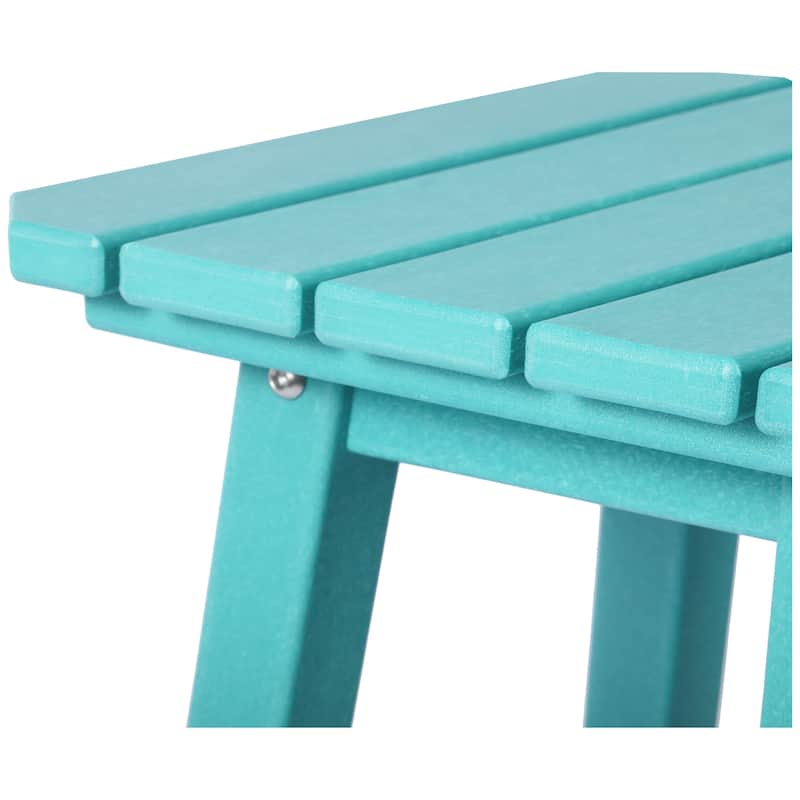 Polytrends Laguna Hdpe All Weather Outdoor Patio 24" Square Counter Stool