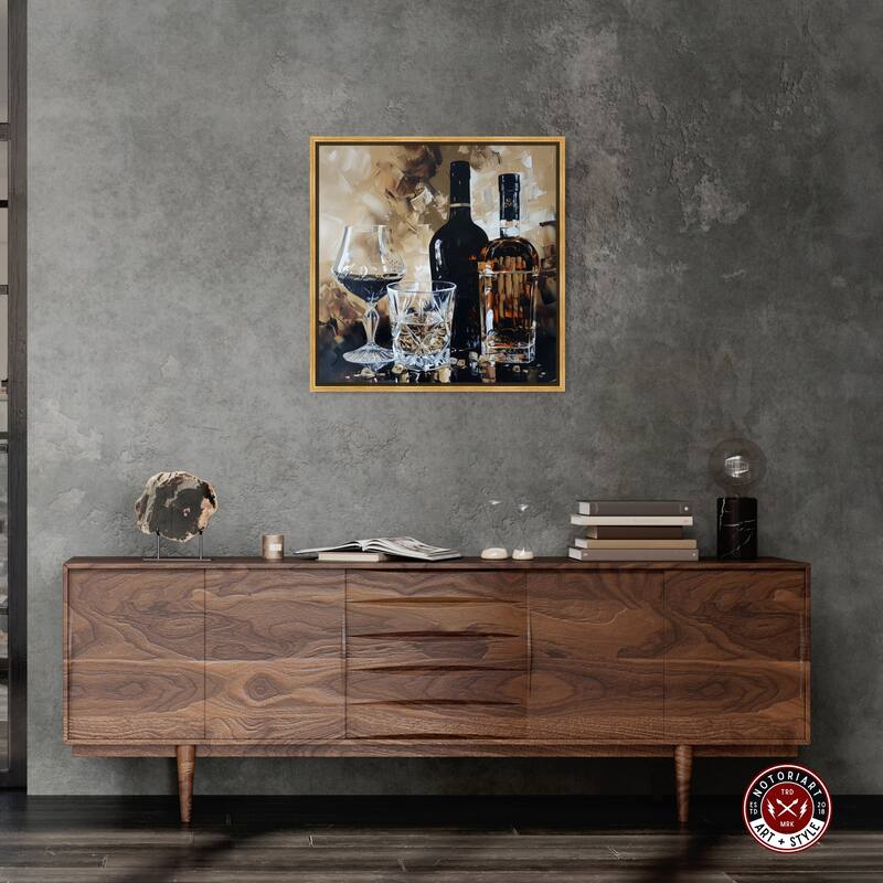 Notoriart His Favorite Drink Framed Bar Cart Art For Men
