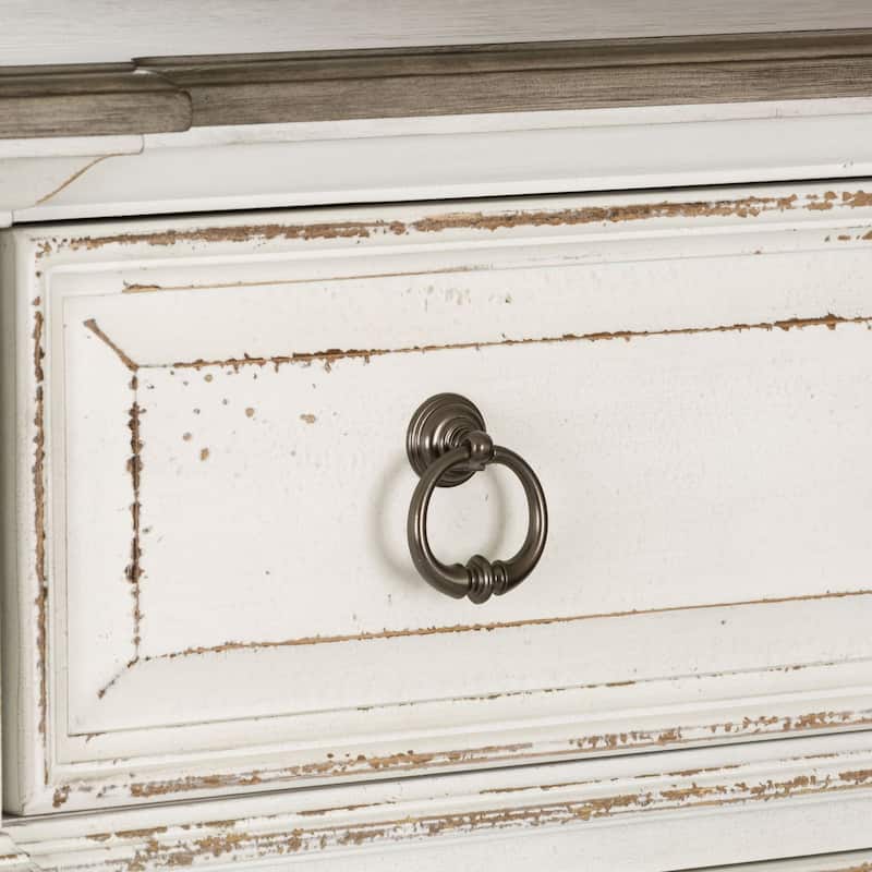 The Gray Barn Abbey Park Weathered Brown & Antique White 5 Drawer Chest