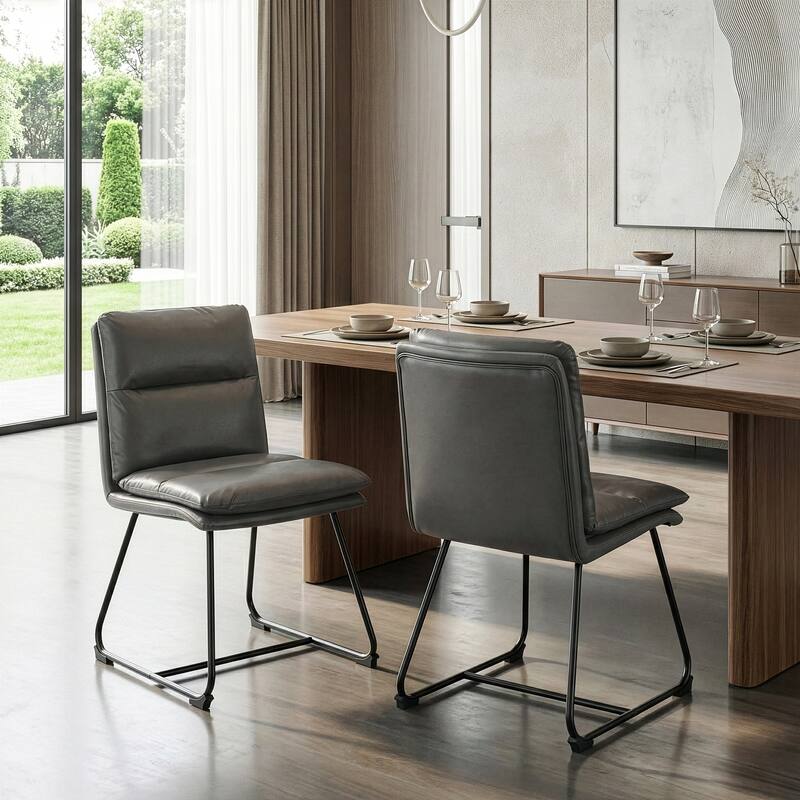 Aulani Upholstered Metal Frame Dining Chair (Set of 2)