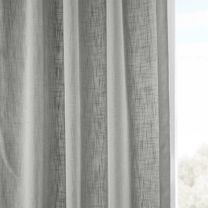 Exclusive Fabrics Heavy Faux Linen Curtain (1 Panel)