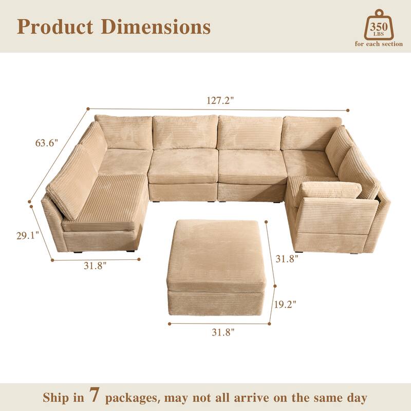 OVIOS Cloud-Like L-Shaped Sofa