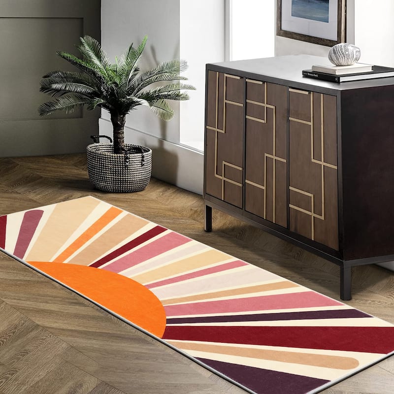 Garvee Rainbow Sol Kids Area Rug