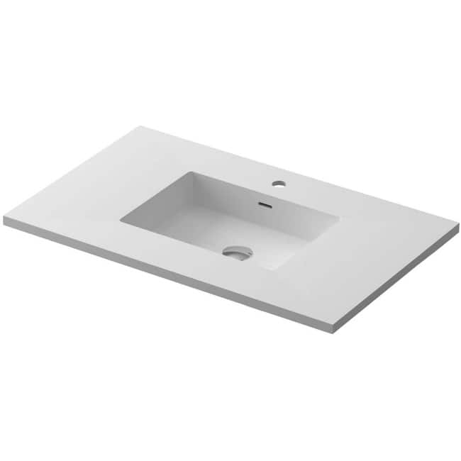 Miseno MVT-36-313SQ1HSS Forever 36" Solid Surface Vanity Top