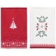 preview thumbnail 3 of 3, Reindeer and Snowflakes Christmas Kitchen Tea Towels- 26" - Set of 2