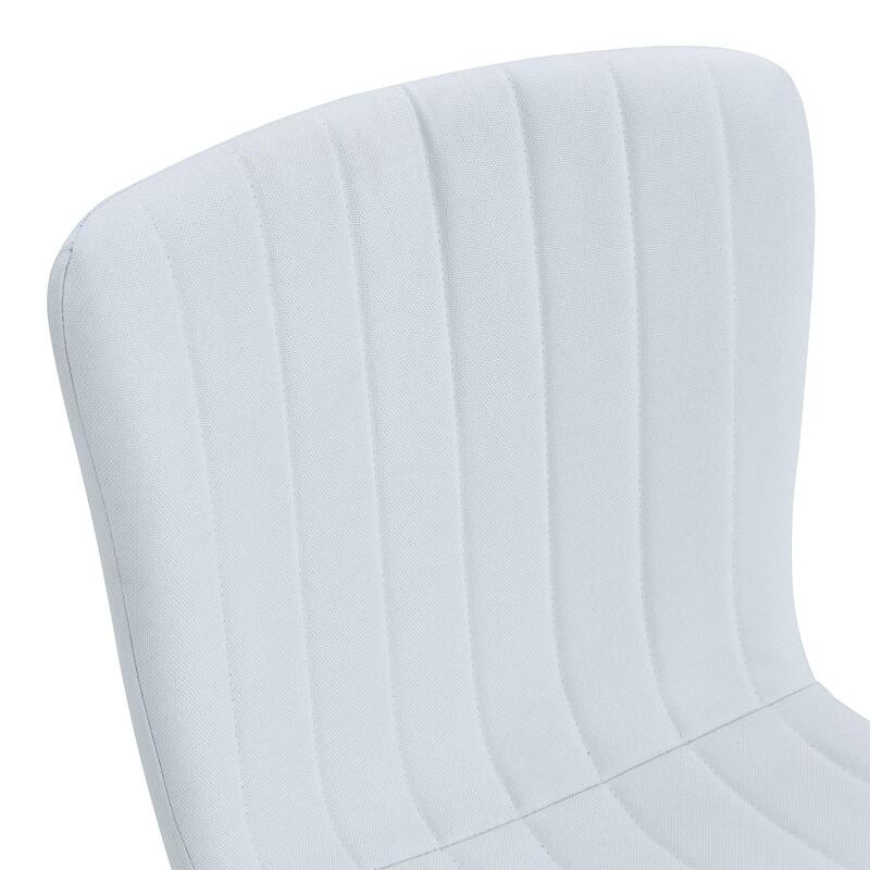 Modern Armless Kitchen Chairs Set of 4 Dining Chairs with Black Metal Legs for Dining Room