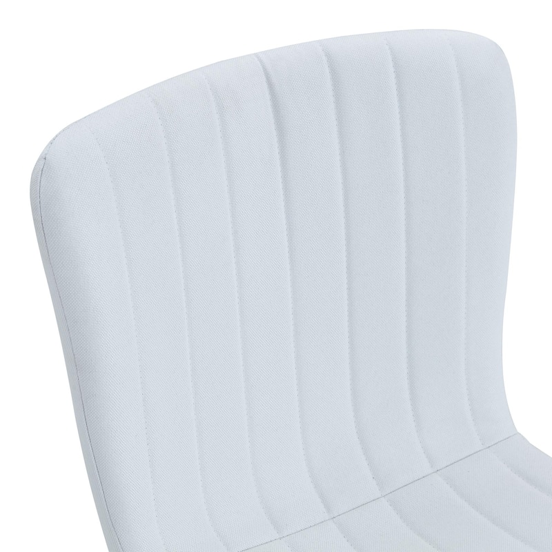 Roomfitters Minimalist Dining Chairs with Black Metal Legs, Upholstered Modern Seat Set of 4 for Interior Décor