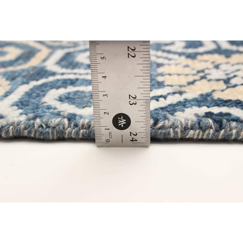 ECARPETGALLERY Hand-knotted Mystique Blue Wool Rug - 3' x 4' 10"