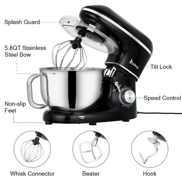 Daily Boutik Stand Mixer 5.5L 660W Chef Machine Mixing Pot - 14.2 x 9.3 x  12.2 - Bed Bath & Beyond - 35223087