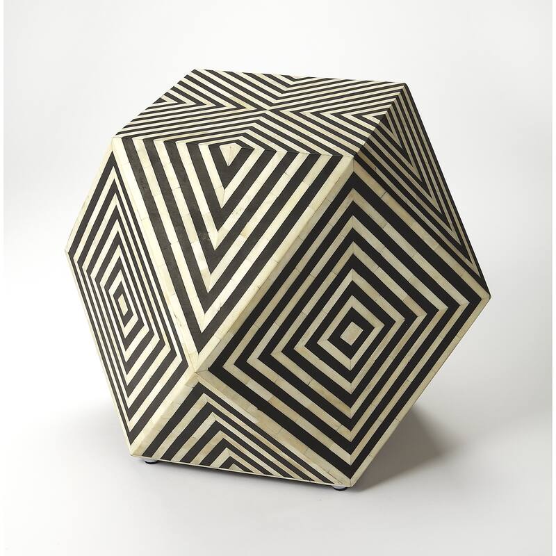 Handmade Butler Zanzibar Bone Inlay End Table (India) - Wood