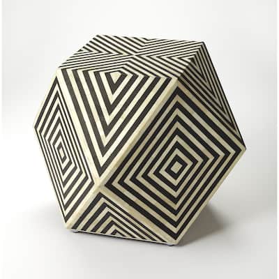 Handmade Butler Zanzibar Bone Inlay End Table (India)