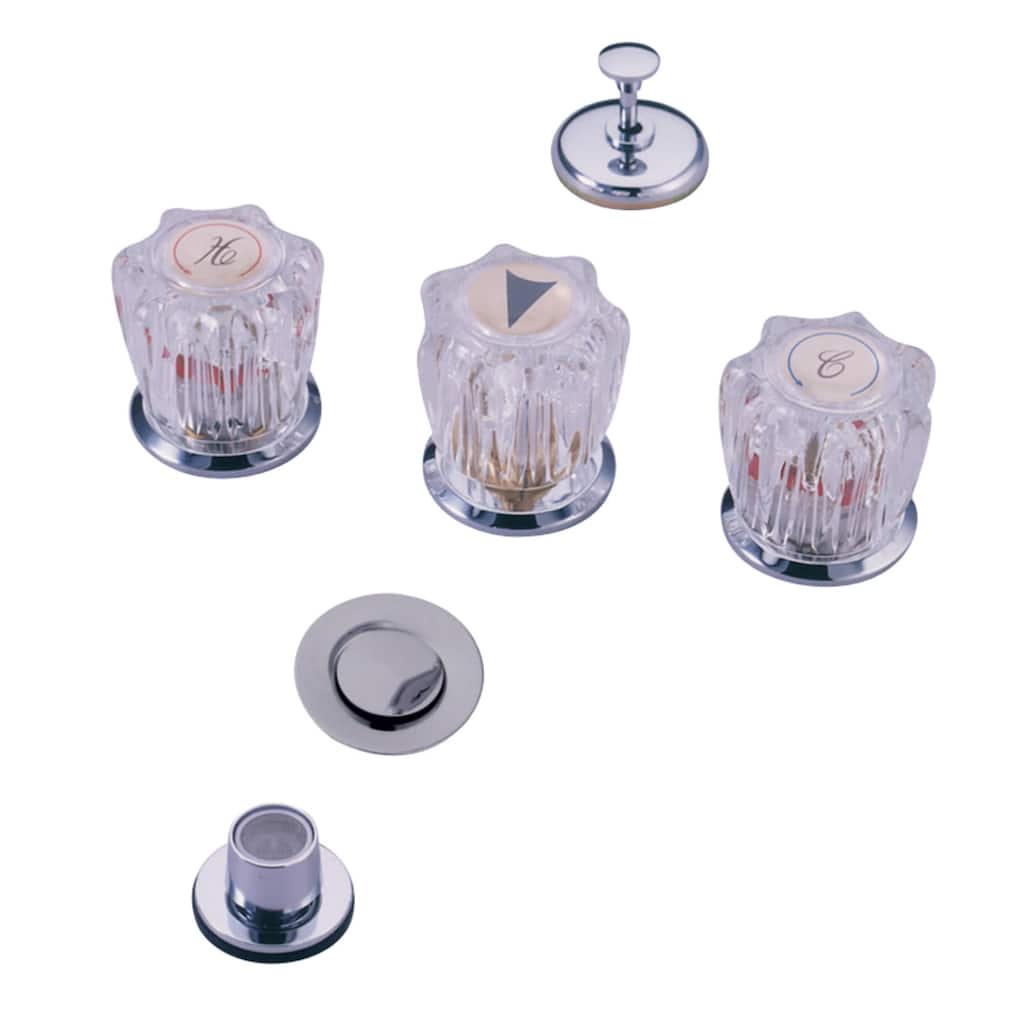 Kingston Brass 4.4 GPM Widespread with 3 Knob Handles and Pop-Up Drain