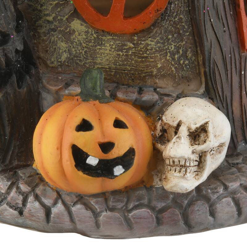 National Tree Company Halloween Pre-Lit Haunted Mushroom House Decoration, LED Lights, 7 Inches - 7 in