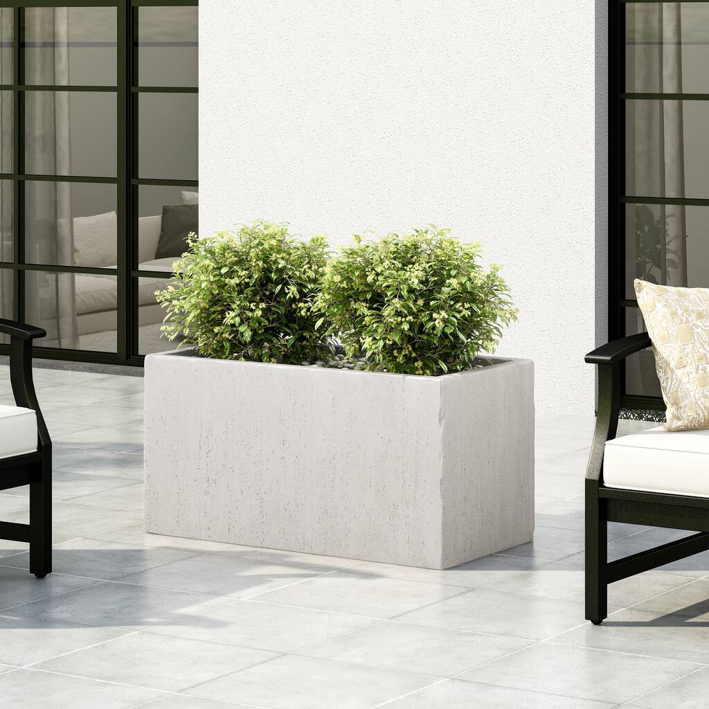 Modern Rectangular Outdoor Planter Pot, for Patio, Garden and Backyard
