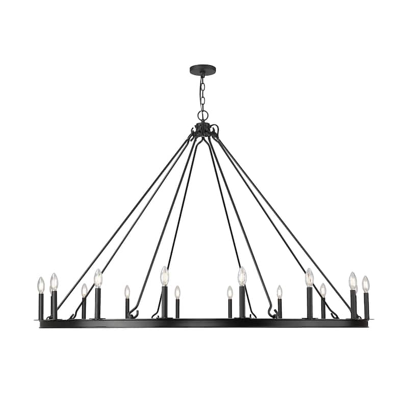 Z-Lite 482R-16 Barclay 16 Light 62" Wide Taper Candle Ring Chandelier
