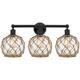 Option Matte Black / Clear Glass with Brown Rope