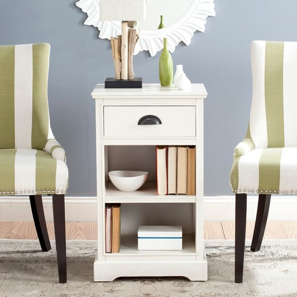 Shop Safavieh Griffin White Storage Side Table 17 7 X 13 8 X 29 9 On Sale Overstock 8962231