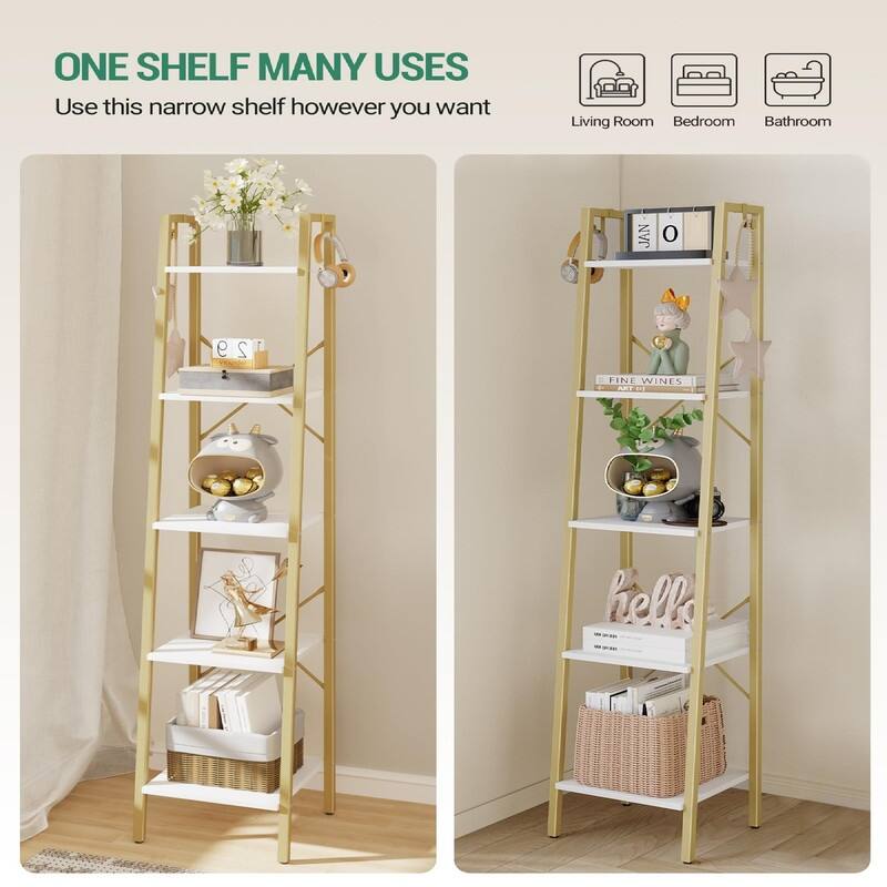 Ladder Shelf - 13.4"D x 11.8"W x 63"H