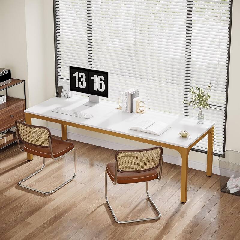 78.7" Extra Long Computer Desk/Table, Work Desk, Double Workstation Desk for Home Office