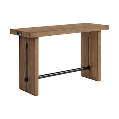 Landmark 60" Wide Sofa Table with 2 Legs, Weathered Oak