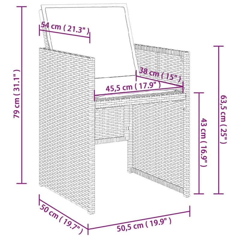 vidaXL Patio Dining Set Set of 10/12/14/16