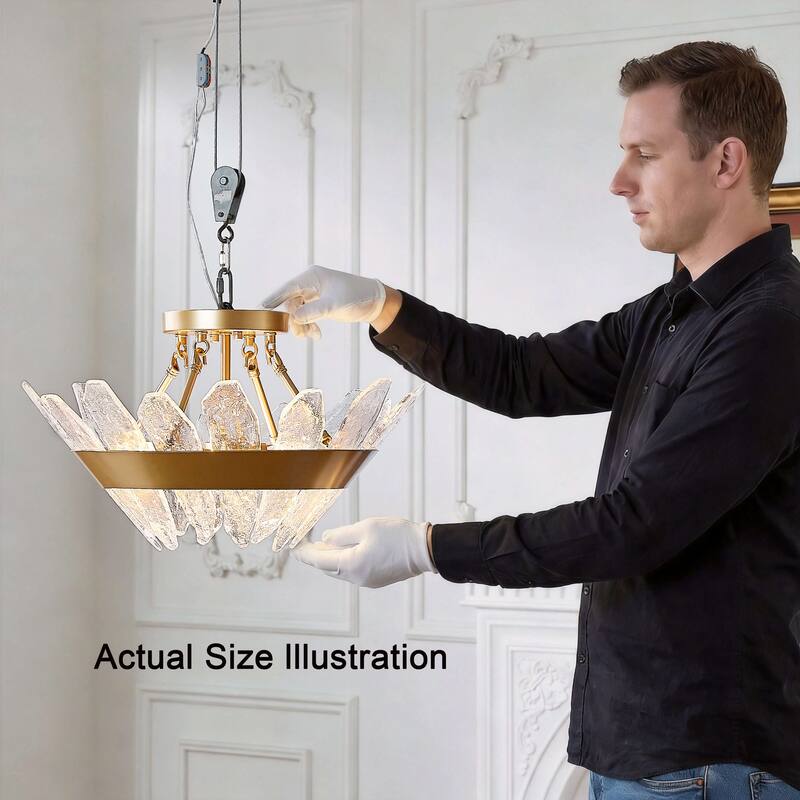 Daisy 3-Light 19.1" Modern Seeded Glass Panel Flush Mount Flush Mount