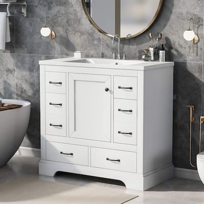 36'' Bathroom Vanities Cabinet with Sink Combo Set