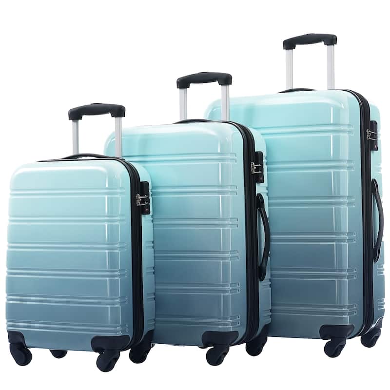 Classic 3 Piece Luggage Set with TSA Lock, ABS Durable Lightweight Suitcase with Spinner Wheels, Hardshell Carry-On Luggage