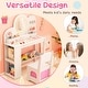 preview thumbnail 18 of 18, Costway Kids Vanity with Lights, 2 Drawers & 2-Tier Bookshelf, 3 Hooks - See Details