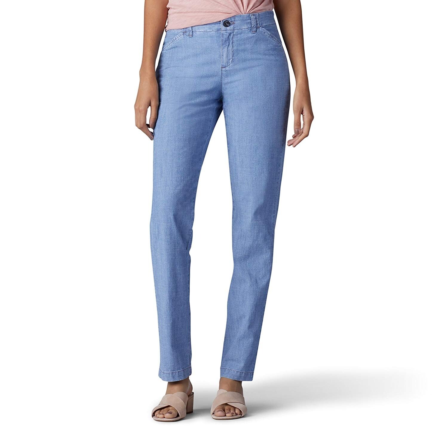 lee women's eased fit tailored chino pant