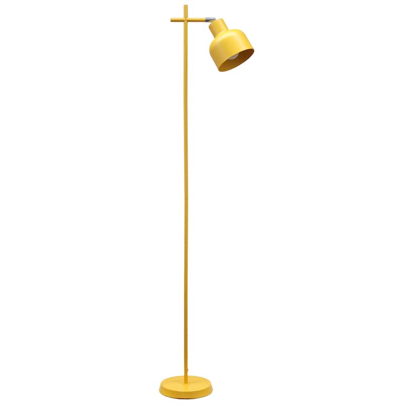 Metal Adjustable Spotlight Floor Lamp with Rotary Switch - 10.55 x 7.87 x 54.72 in. (L x W x H) - Yellow