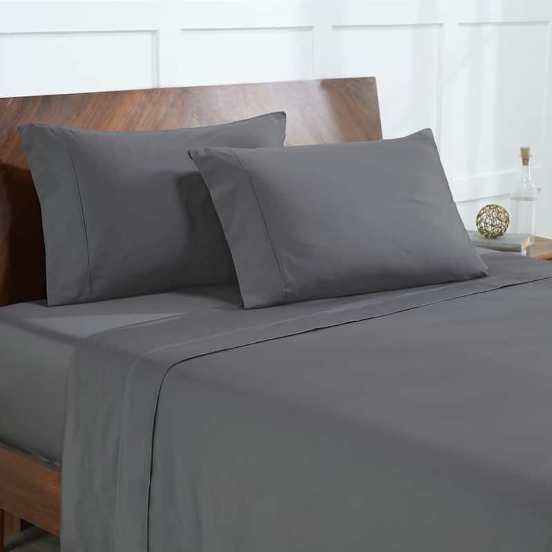 Modern Threads 400 Thread Count 100 Percent Egyptian Cotton 4-Piece Sheet Set - Full - Grey