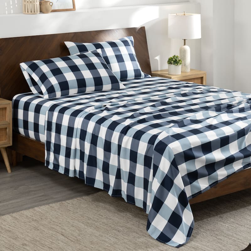 Bare Home Double Brushed Deep Pocket Printed Sheet Set